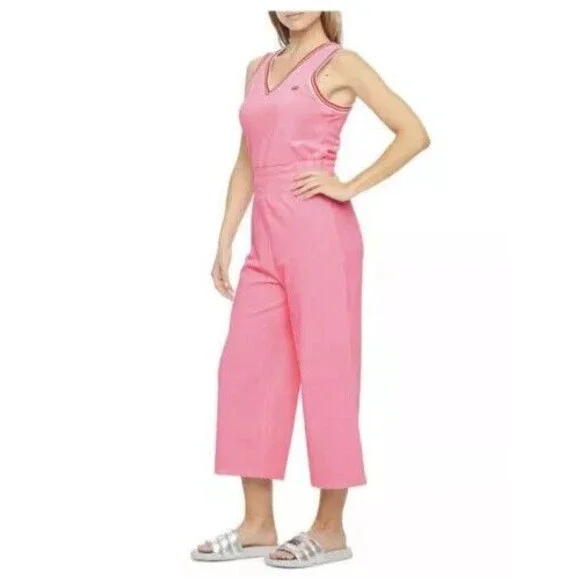 NWT Juicy Couture Light PINK Terry Capri Length Jumpsuit, New - Picture 4 of 16